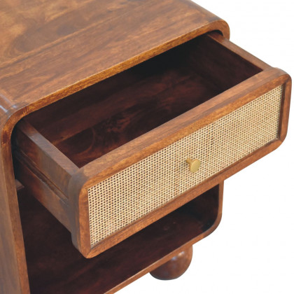 Artisan - Chestnut Open Woven Bedside