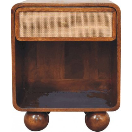 Artisan - Chestnut Open Woven Bedside