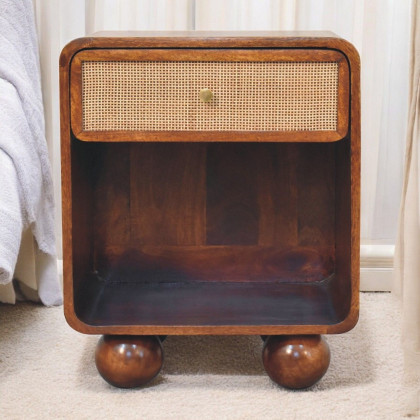Artisan - Chestnut Open Woven Bedside