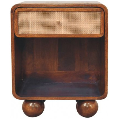 Artisan - Chestnut Open Woven Bedside