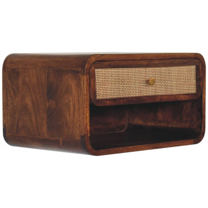 Artisan - Chestnut Wall Mounted Open Woven Bedside