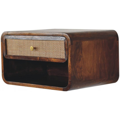 Artisan - Chestnut Wall Mounted Open Woven Bedside