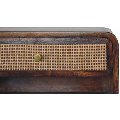 Artisan - Chestnut Wall Mounted Open Woven Bedside