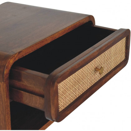 Artisan - Chestnut Wall Mounted Open Woven Bedside