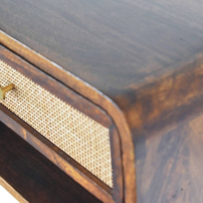 Artisan - Chestnut Wall Mounted Open Woven Bedside