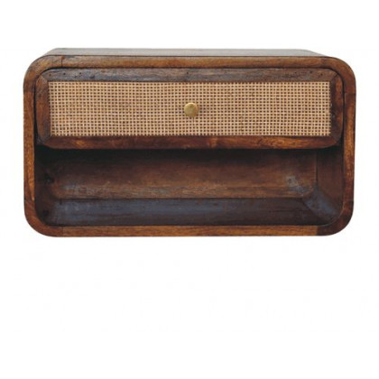 Artisan - Chestnut Wall Mounted Open Woven Bedside
