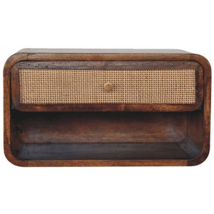 Artisan - Chestnut Wall Mounted Open Woven Bedside