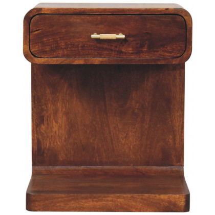 Artisan - Chestnut T-Bar Rounded Bedside
