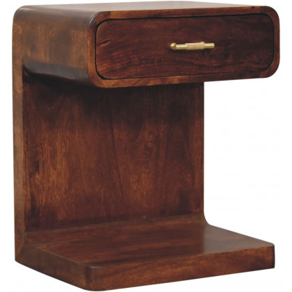 Artisan - Chestnut T-Bar Rounded Bedside