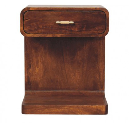 Artisan - Chestnut T-Bar Rounded Bedside