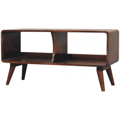 Artisan - Curved Chestnut Double Slot Media Unit