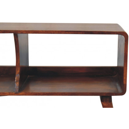 Artisan - Curved Chestnut Double Slot Media Unit