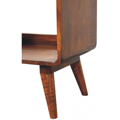 Artisan - Curved Chestnut Double Slot Media Unit