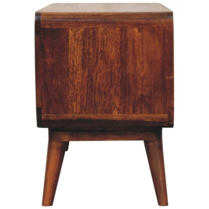 Artisan - Curved Chestnut Double Slot Media Unit