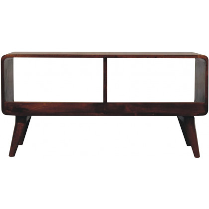 Artisan - Curved Chestnut Double Slot Media Unit