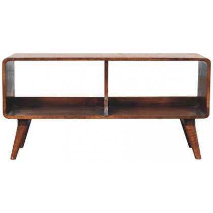 Artisan - Curved Chestnut Double Slot Media Unit