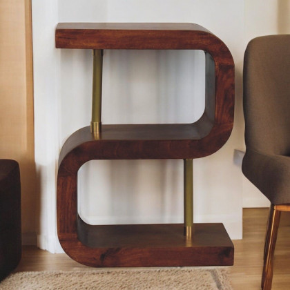 Artisan - S-Curve Brass Bedside