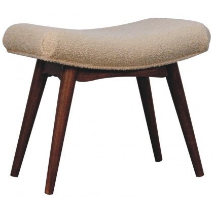 Artisan - Honey Caramel Boucle Cream Curved Bench