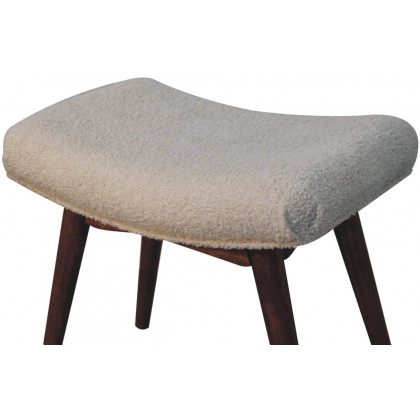 Artisan - Honey Caramel Boucle Cream Curved Bench