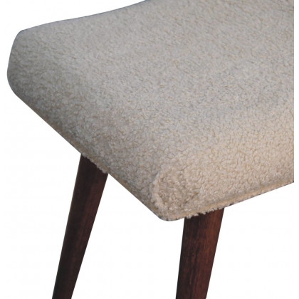 Artisan - Honey Caramel Boucle Cream Curved Bench