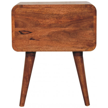 Artisan - Curved Honey Caramel Bedside