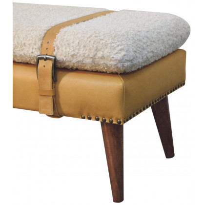 Artisan - Boucle X Leather Bench
