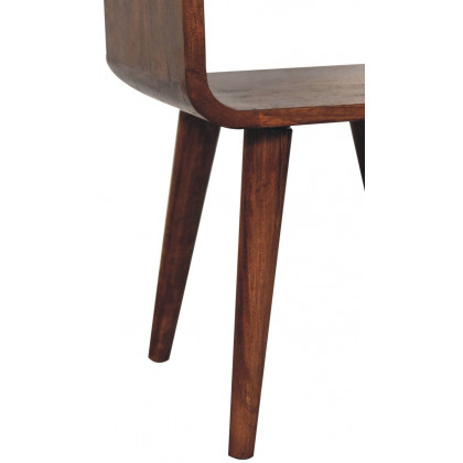 Artisan - Mini Honey Caramel Curved Bedside With Lower Slot