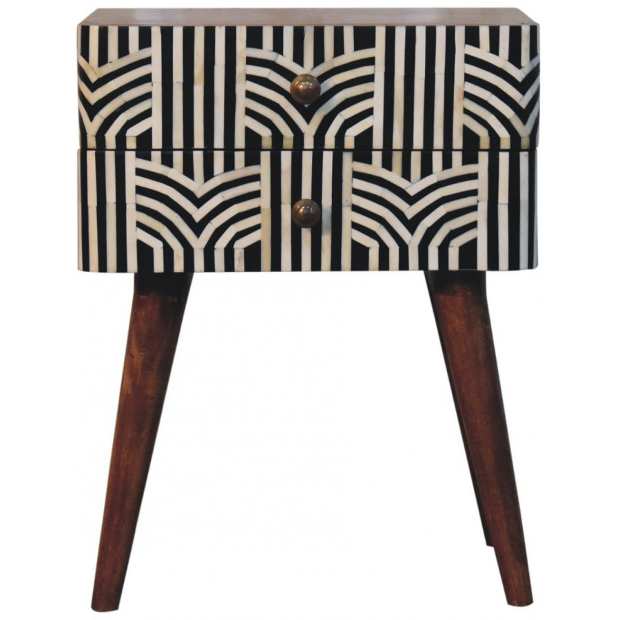 Artisan - Honey Caramel Edessa Bone Inlay Bedside