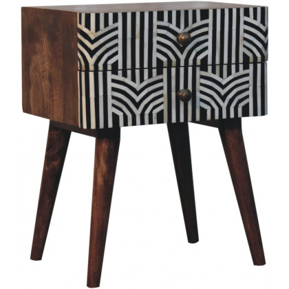 Artisan - Honey Caramel Edessa Bone Inlay Bedside