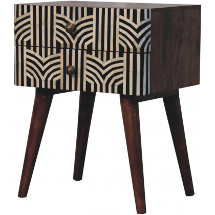 Artisan - Honey Caramel Edessa Bone Inlay Bedside
