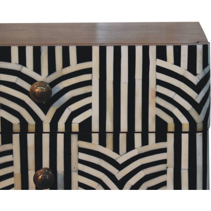 Artisan - Honey Caramel Edessa Bone Inlay Bedside