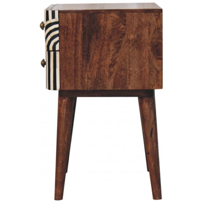 Artisan - Honey Caramel Edessa Bone Inlay Bedside
