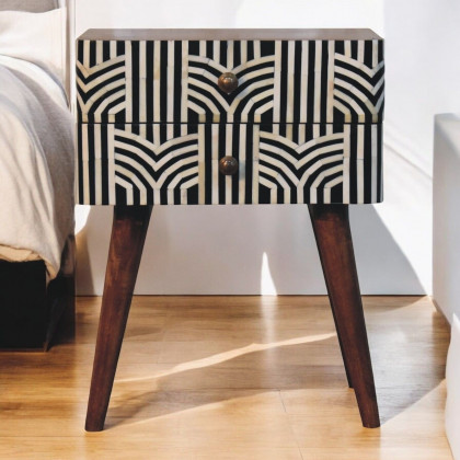 Artisan - Honey Caramel Edessa Bone Inlay Bedside