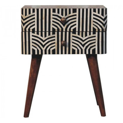 Artisan - Honey Caramel Edessa Bone Inlay Bedside