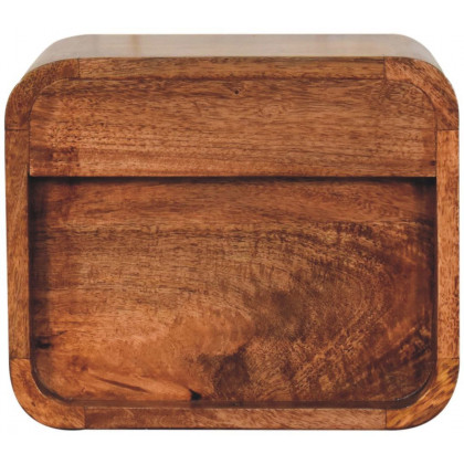 Artisan - Mini Curved Honey Caramel Wall Mounted Bedside