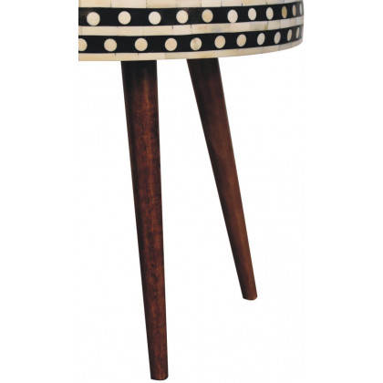 Artisan - Honey Caramel Small Patterned Nordic Style End Table