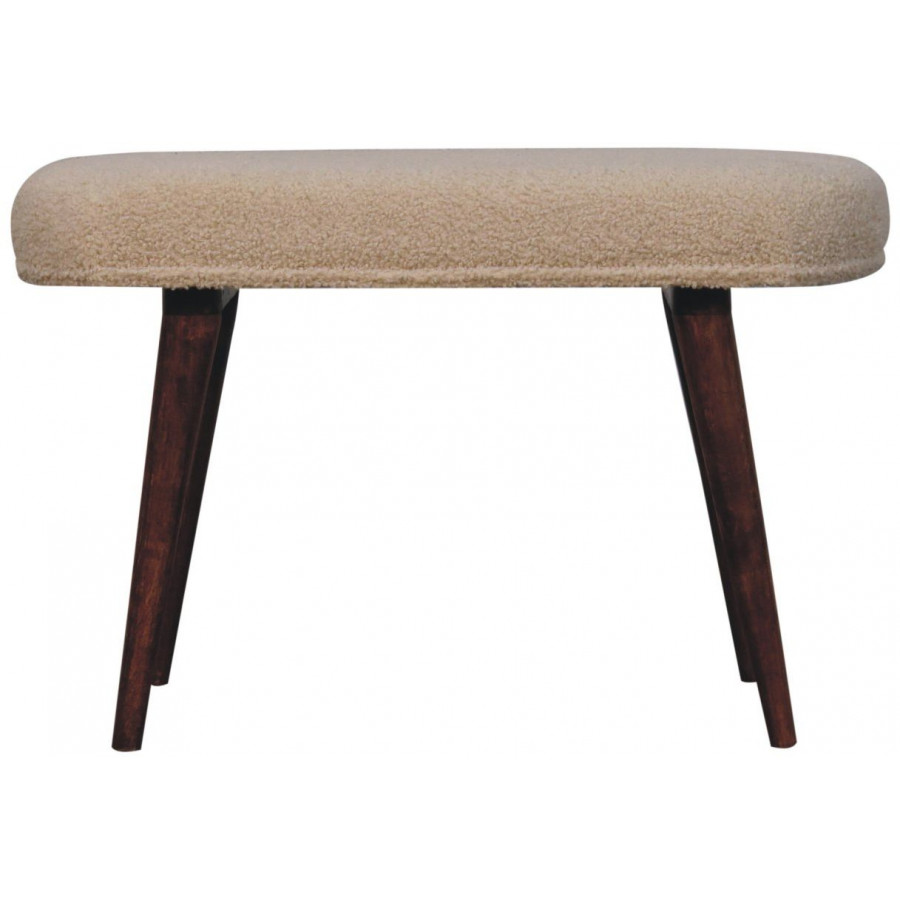 Artisan - Honey Caramel Boucle Cream Nordic Bench