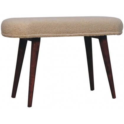 Artisan - Honey Caramel Boucle Cream Nordic Bench