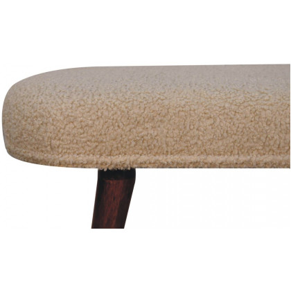 Artisan - Honey Caramel Boucle Cream Nordic Bench
