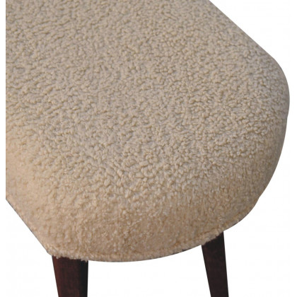 Artisan - Honey Caramel Boucle Cream Nordic Bench