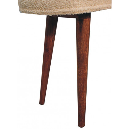 Artisan - Honey Caramel Boucle Cream Nordic Bench