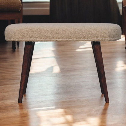 Artisan - Honey Caramel Boucle Cream Nordic Bench