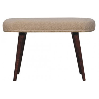 Artisan - Honey Caramel Boucle Cream Nordic Bench