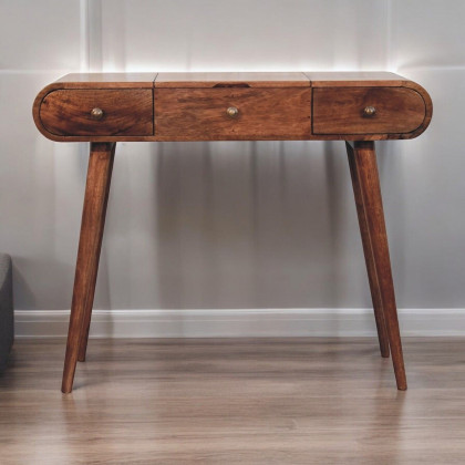 Artisan - Honey Caramel Round Dressing Table