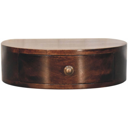 Artisan - California Walnut Wall Mounted Rounded Bedside