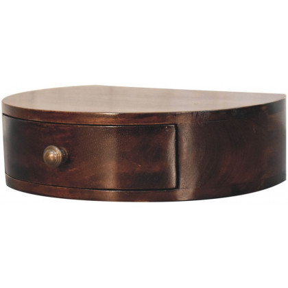 Artisan - California Walnut Wall Mounted Rounded Bedside