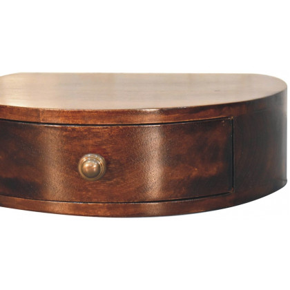 Artisan - California Walnut Wall Mounted Rounded Bedside