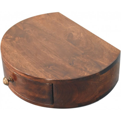 Artisan - California Walnut Wall Mounted Rounded Bedside