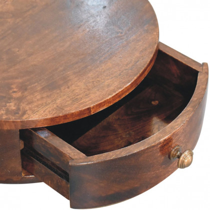 Artisan - California Walnut Wall Mounted Rounded Bedside