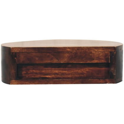 Artisan - California Walnut Wall Mounted Rounded Bedside